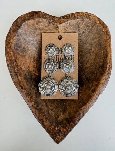 Silver Concho Earrings