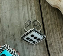 Load image into Gallery viewer, Adjustable White Dice Ring