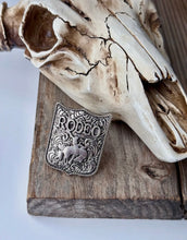 Load image into Gallery viewer, Silver Adjustable Rodeo Ring