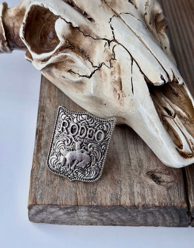 Silver Adjustable Rodeo Ring
