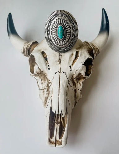 Turquoise Concho Cuff Ring