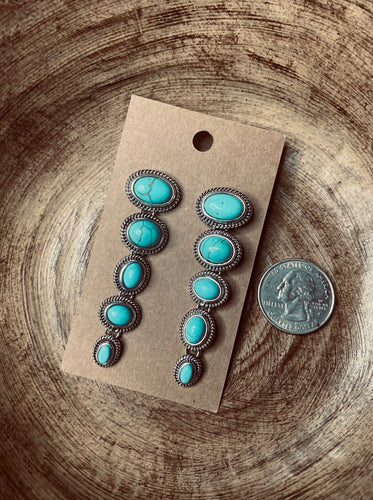 Western Dangle Turquoise Earrings