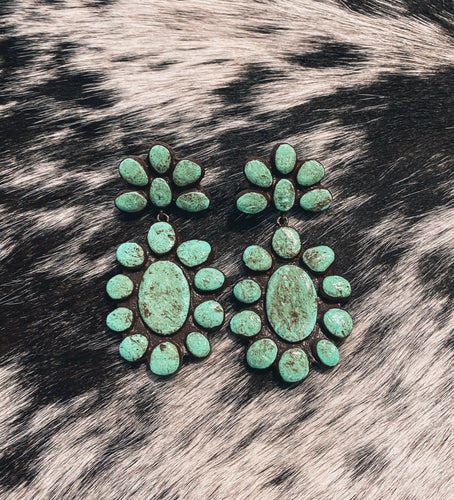 Large Mint Clay Earrings