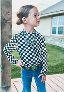 Mini Round The Track Kids Mesh Top