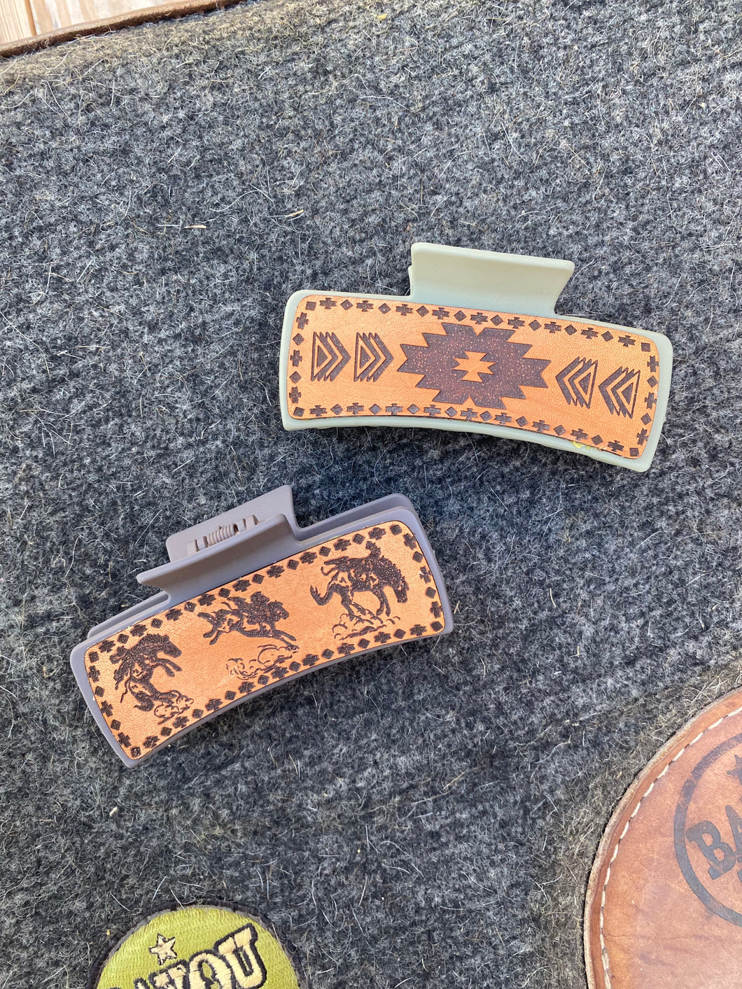 Bronc N Aztec Hair Clips
