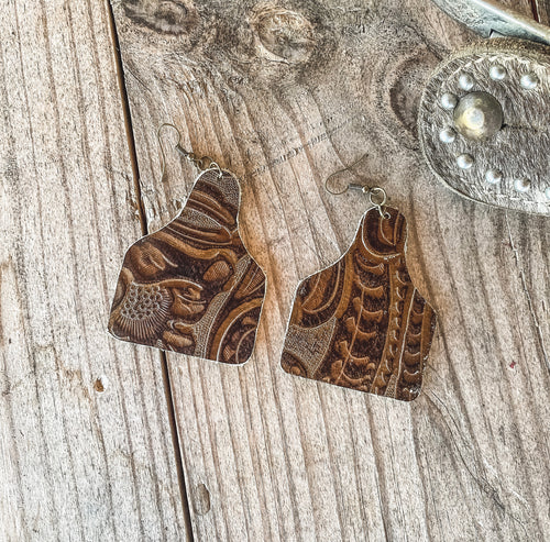 Small Cattle Tag Earrings