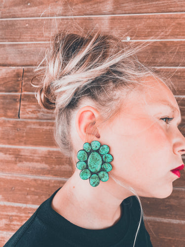 Medium Turquoise Clay Earrings